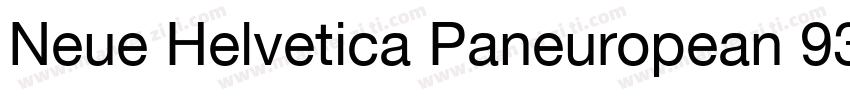 Neue Helvetica Paneuropean 93 Exten字体转换